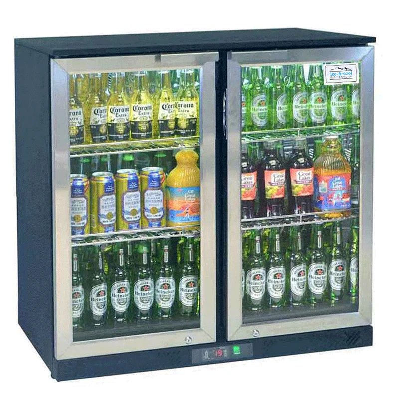 Arrière-Bar Réfrigéré 2 Portes Inox - 210 L