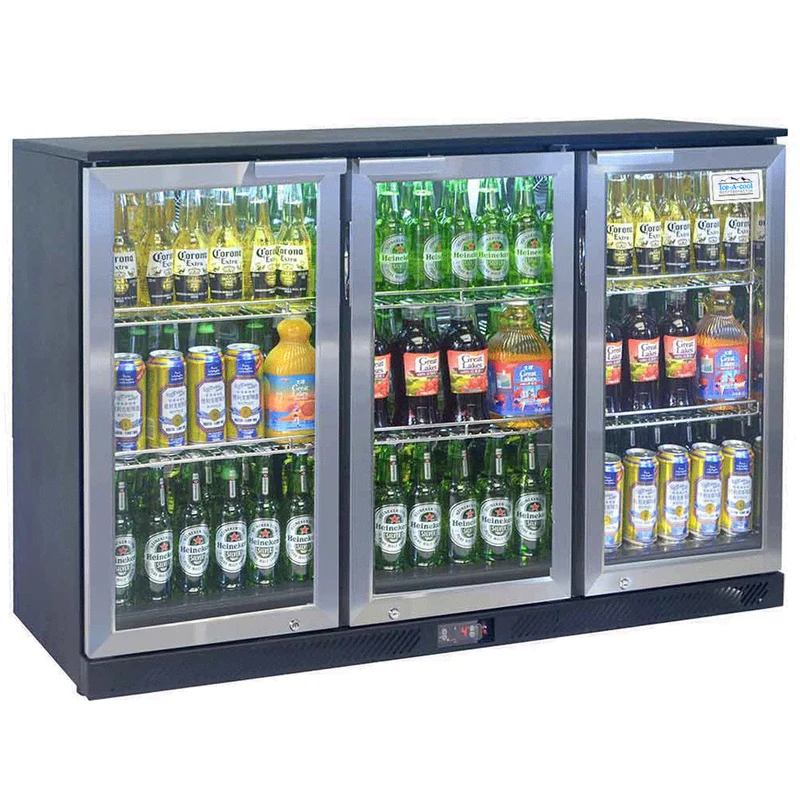 Arrière-Bar Réfrigéré 3 Portes Inox - 310 L
