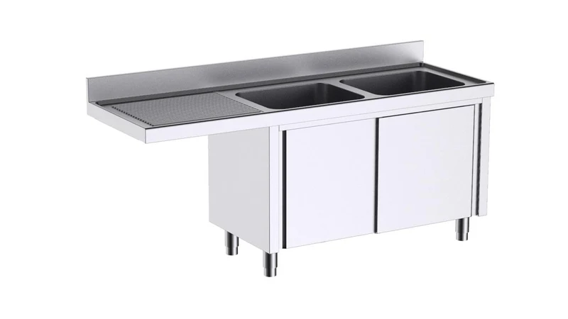 Module À Portes Avec Plonge L186542I 1800×600 Et Espace Pour Lave-Vaisselle