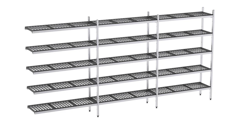 Rayonnage Aluminium Angle 5554×370 2000 5 Niveaux