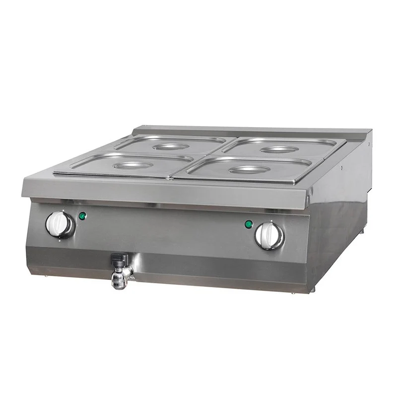 bain marie - unité double - profondeur 70 cm - électrique