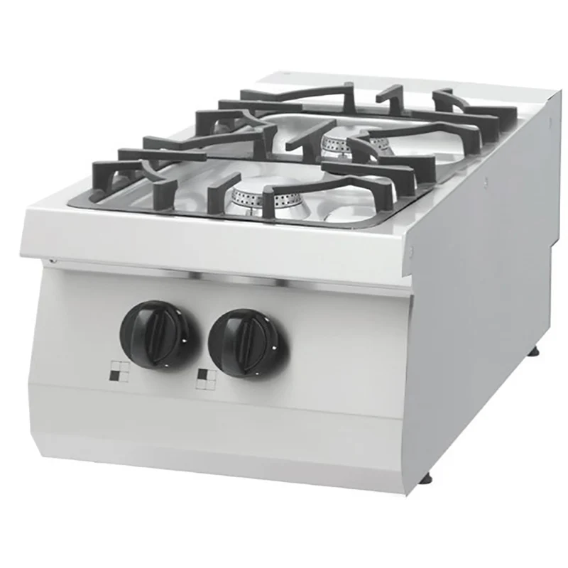 cuisinière - 2 brûleurs - unité simple - profondeur 70 cm - gaz