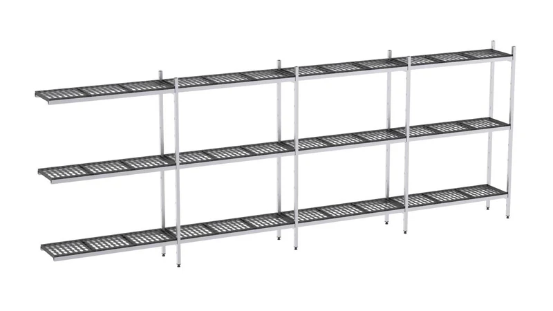 Rayonnage Aluminium Angle 5544×370 2000 3 Niveaux
