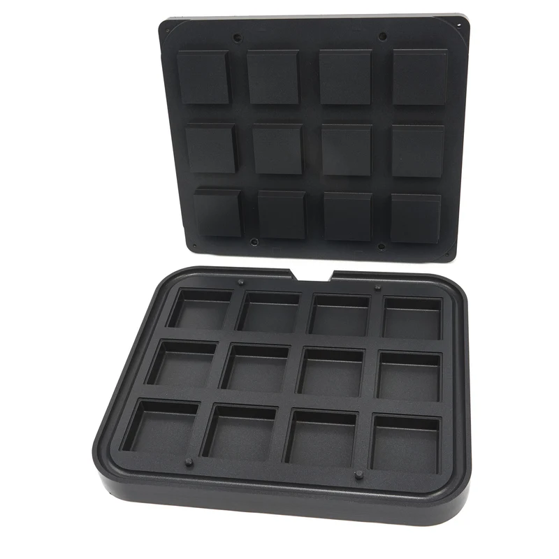 Moule à Tartelette - Carré - 72/62 mm - 12 pieces