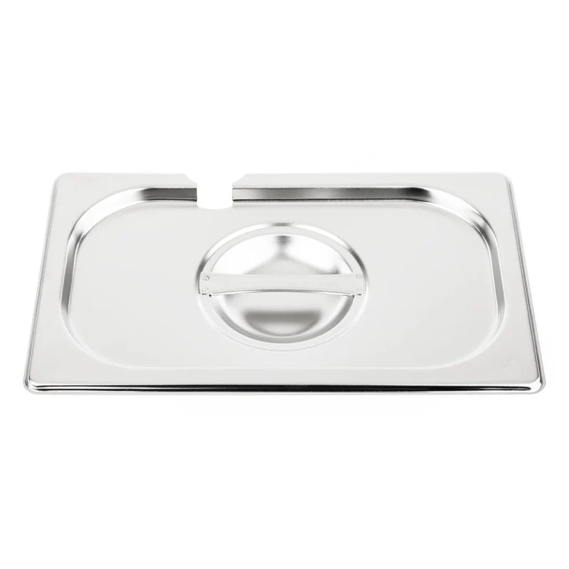 Couvercle inox avec encoche Vogue GN 1/4