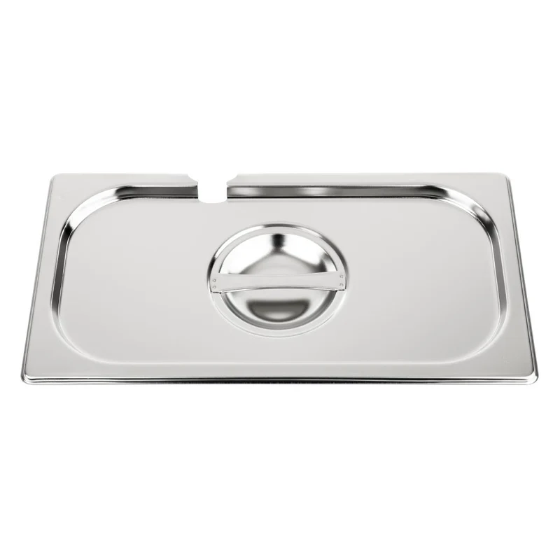 Couvercle inox avec encoche Vogue GN 1/3