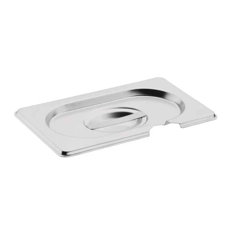 Couvercle inox avec encoche Vogue GN 1/9