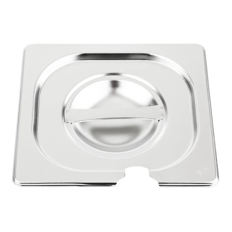 Couvercle inox avec encoche Vogue GN 1/6
