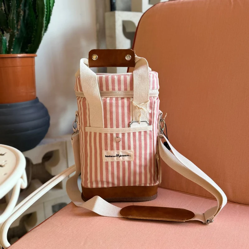 SAC ISOTHERME RAYÉ ROSE