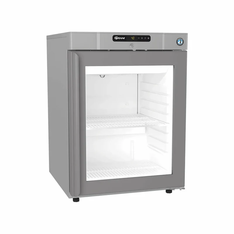 Armoire réfrigérée positive 1 porte vitrée inox +1/+12°C 123L