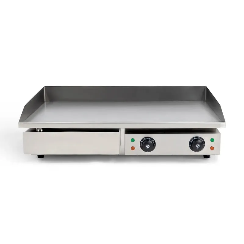 Plaque à snacker électrique - 3,5 kW - inox - lisse