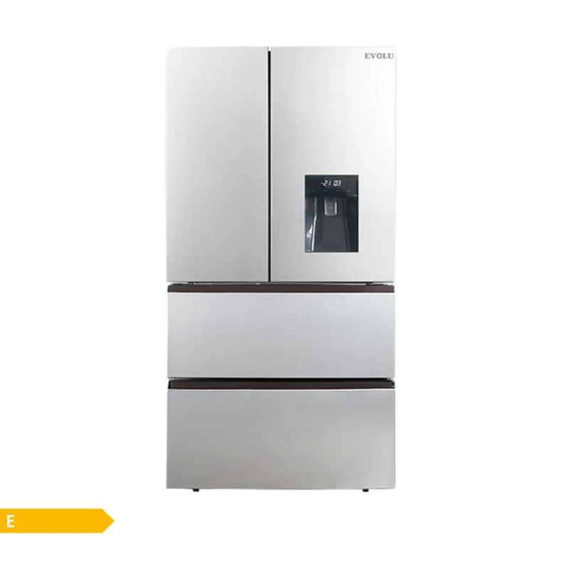 EVOLU REFRIGERATEUR AMER. FRENCHDOORS 4 PORTES 506L NF AVEC RESERVOIR D'EAU GRIS