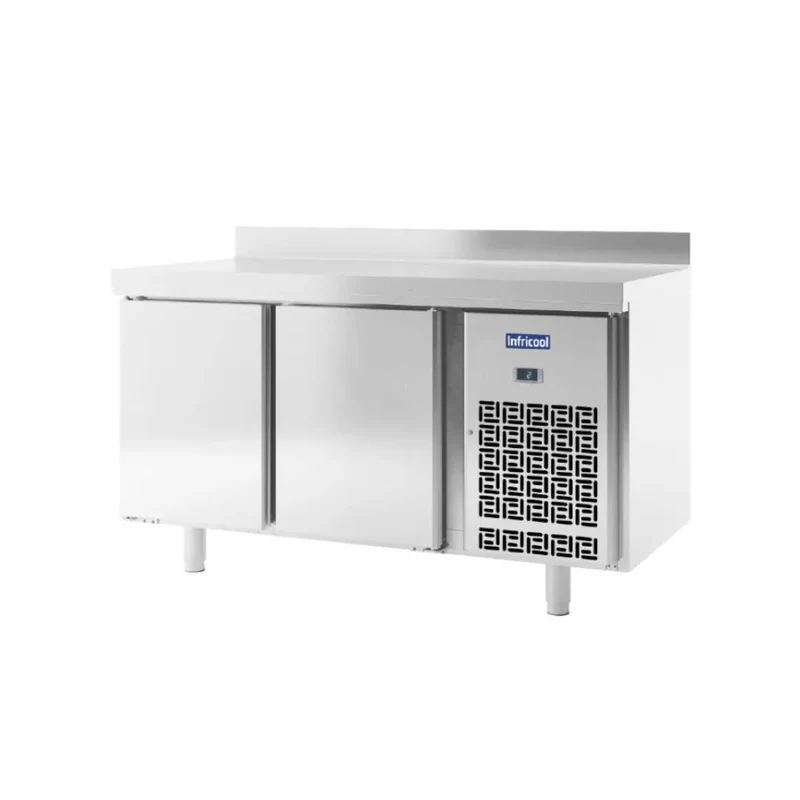 Table réfrigérée positive avec dosseret 2 portes -2/+8°C - 255L