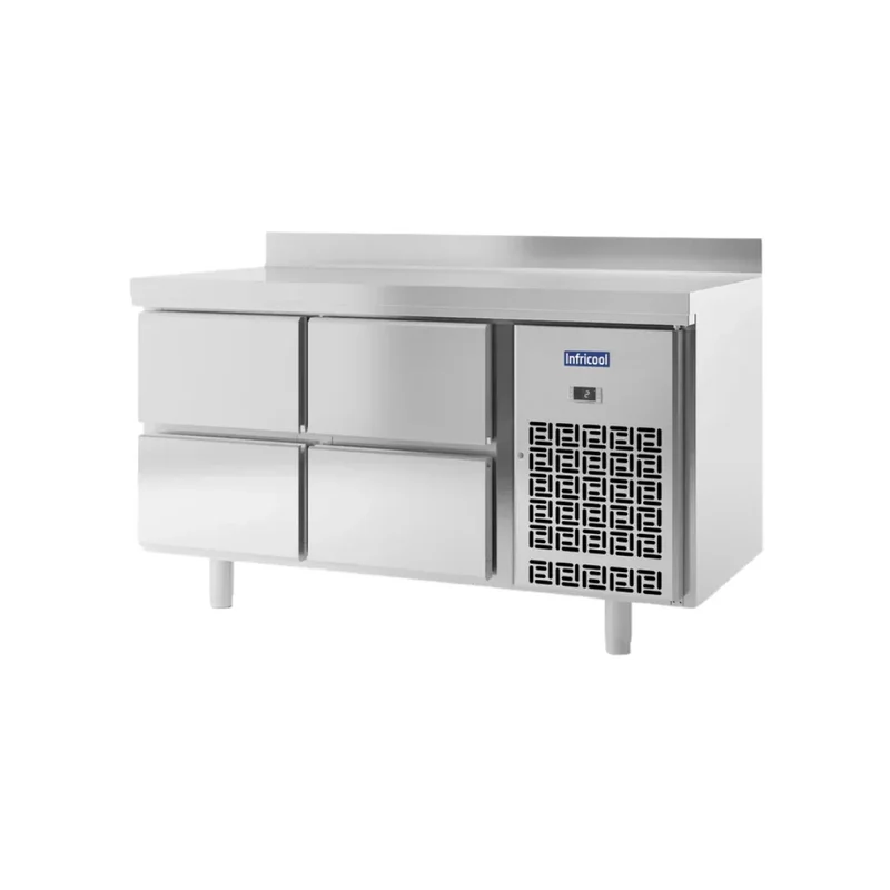 Table réfrigérée positive avec dosseret 2 portes -2/+8°C - 305L