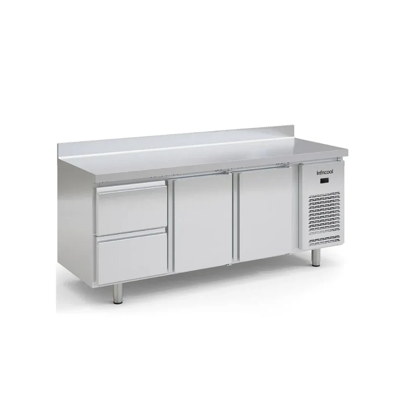 Table réfrigérée positive avec dosseret 3 portes -2/+8°C - 465L