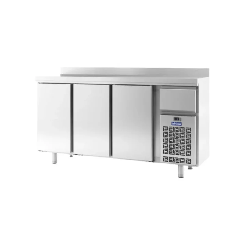 Arrière bar réfrigérée en inox 2 portes -2/+8°C - 345L