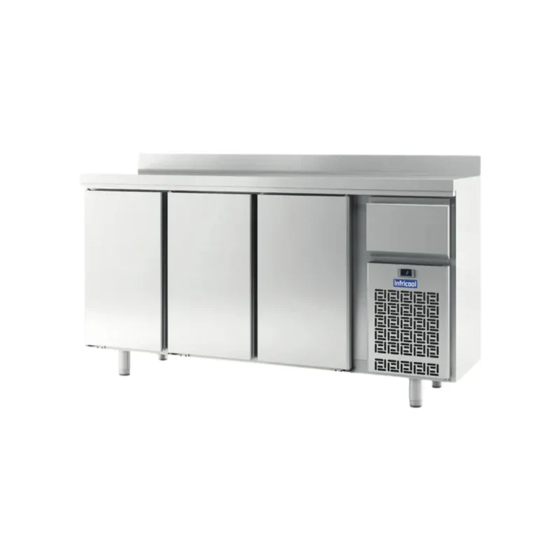 Arrière bar réfrigérée en inox 3 portes -2/+8°C - 535L