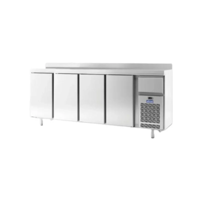 Arrière bar réfrigérée en inox 4 portes -2/+8°C - 730L