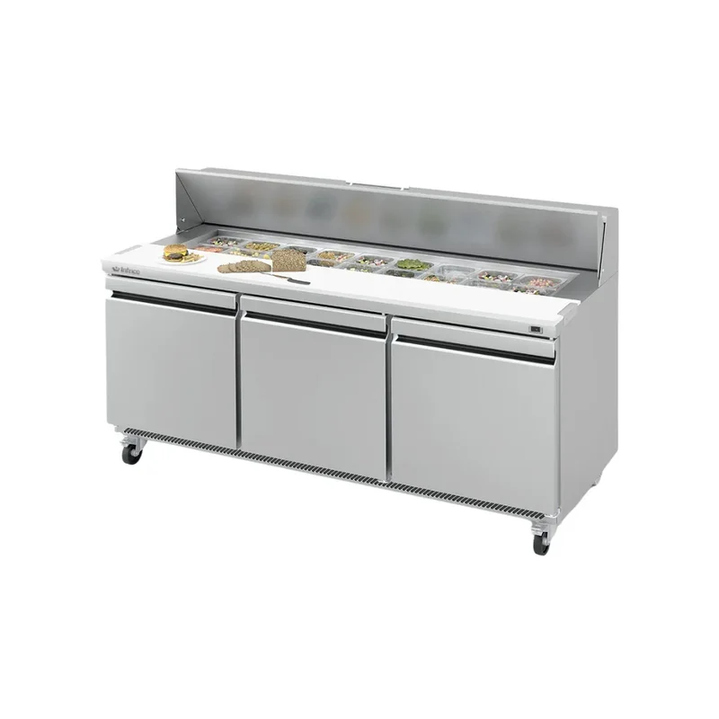 Saladette réfrigérée positive 3 portes 0/+6°C - 590L 18xGN 1/6