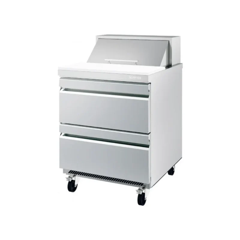 Saladette réfrigérée positive 2 tiroirs 0/+6°C - 200L 6xGN 1/6