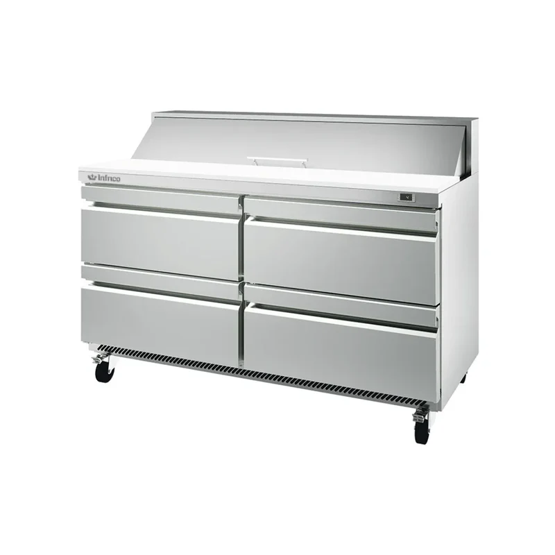 Saladette réfrigérée positive 4 tiroirs 0/+6°C - 480L 16xGN 1/6