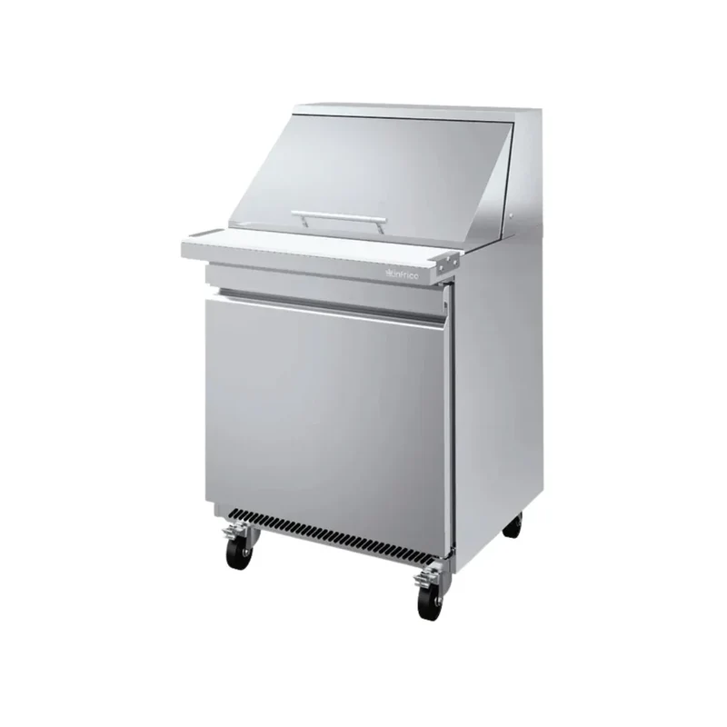 Saladette réfrigérée positive 1 porte 0/+6°C - 200L 9xGN 1/6