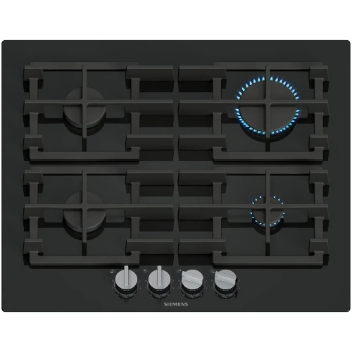 iQ500, Table gaz, 60 cm, Verre trempé, Noir SIEMENS EP6A6PI40