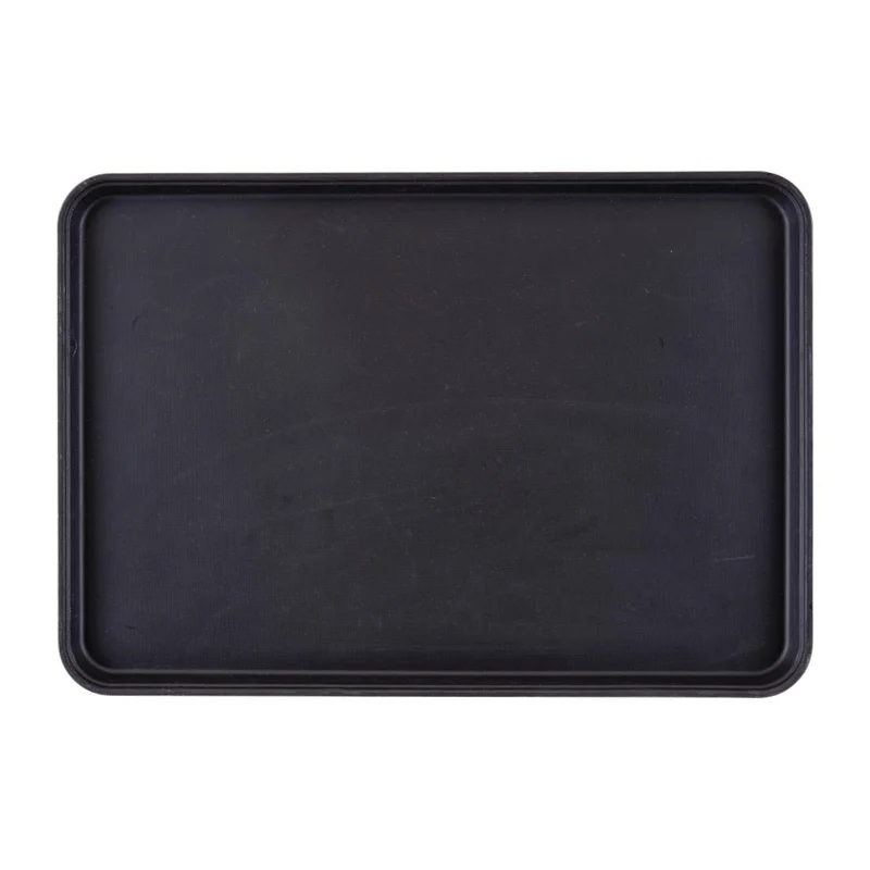 Plateau de service rectangulaire fibre de verre antidérapant Camtread Cambro noir 450x650mm (lot de 6)