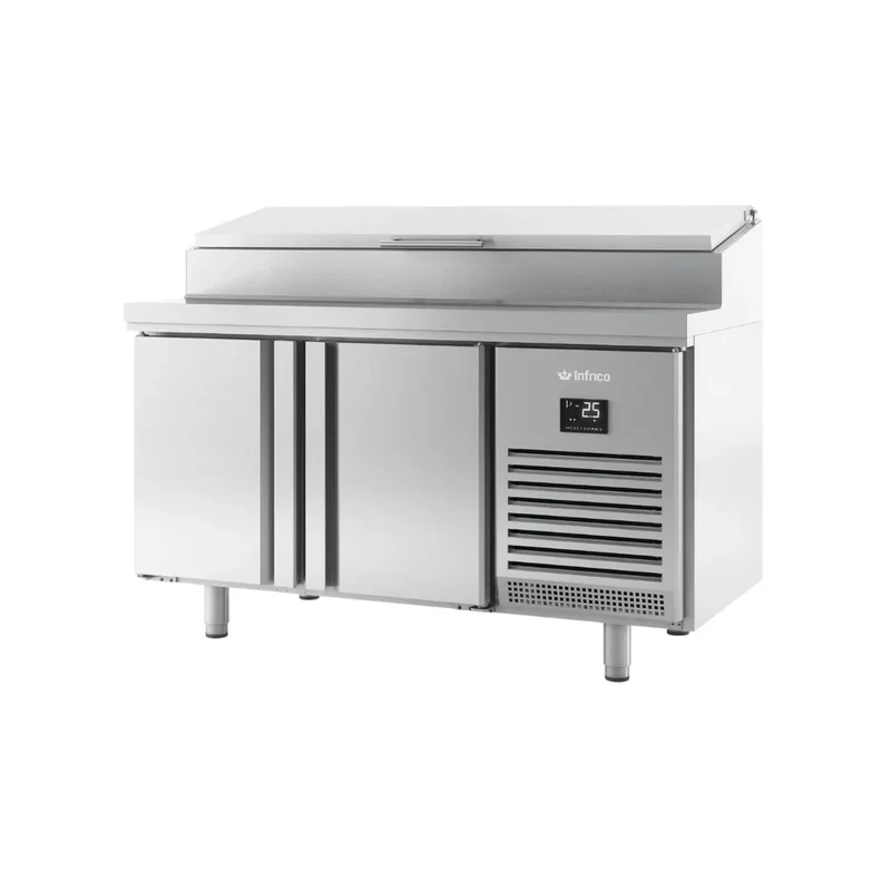 Saladette réfrigérée positive -2/+8°C 2 portes 1468x700x850mm