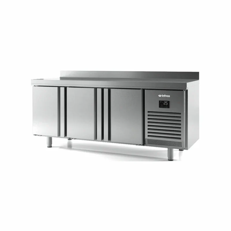 Desserte réfrigérée positive -2/+8°C 3 portes 1960x700x850mm