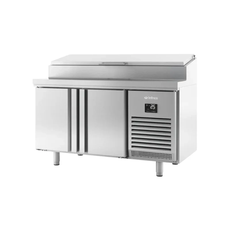 Saladette réfrigérée positive 2 portes -2/+8°C 1468x600x1100mm