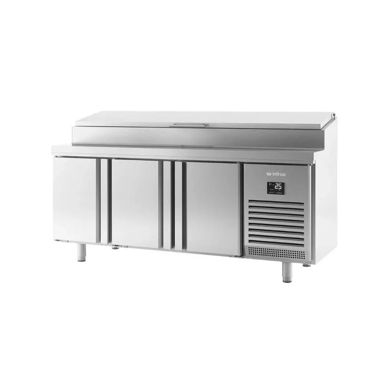 Saladette réfrigérée positive 3 portes -2/+8°C 1960x600x1100mm