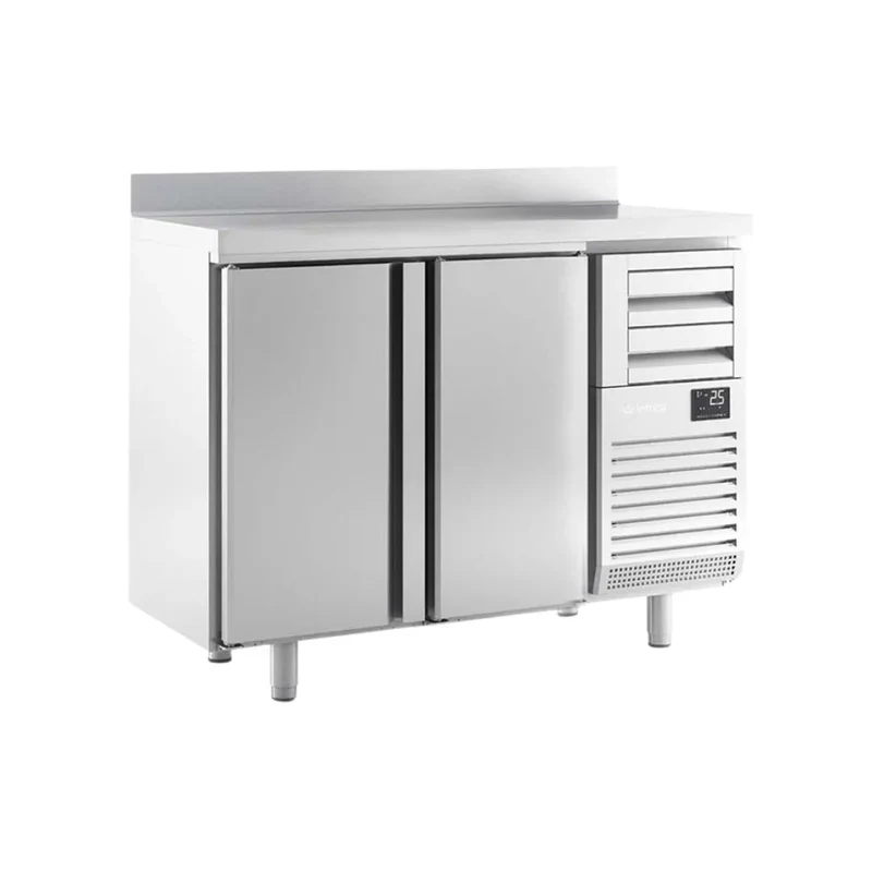 Arrière bar réfrigérée positive -2/+8°C 2 portes 1468x600x1050mm