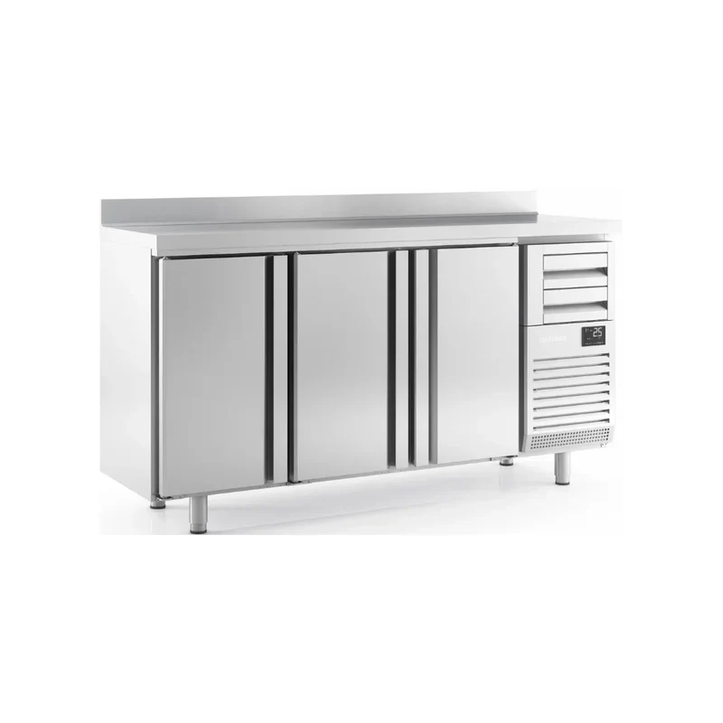 Arrière bar réfrigérée positive -2/+8°C 3 portes 1960x600x1050mm