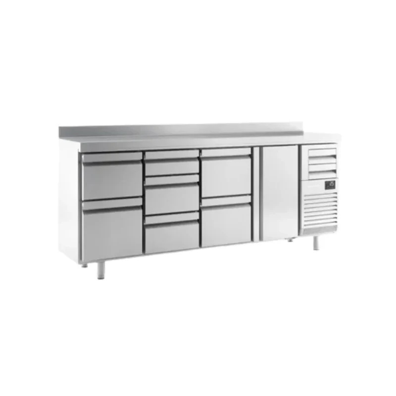 Arrière bar réfrigérée positive -2/+8°C 4 portes 2452x600x1050mm