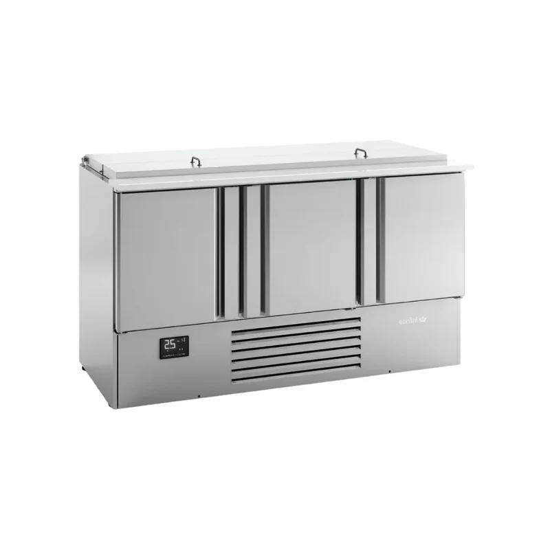 Saladette ouverte réfrigérée positive 0/+6°C 3 portes 1460x700x885mm