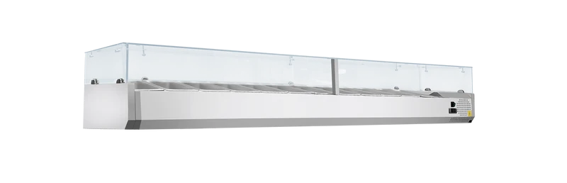 Vitrine réfrigérée GN 1/3, 2520 x 395 x 435 mm - Skyrainbow THV2520/380