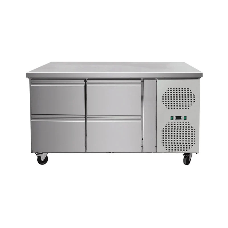 Meuble réfrigérée Positif 4 tiroirs GN1/1, 1360 x 700 x 860 mm - Skyrainbow THP2100TN4D