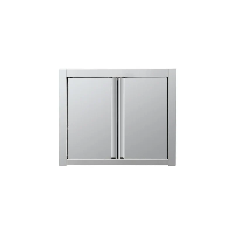 Placard mural en inox - portes battantes, 800 x 400 x 650 mm - Skyrainbow THWSR84