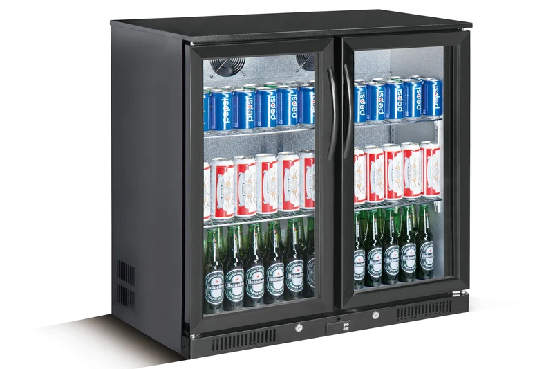Arrière Bar Noir -1 porte battante 900 x 500 x 900 mm - Skyrainbow TSC2E90B