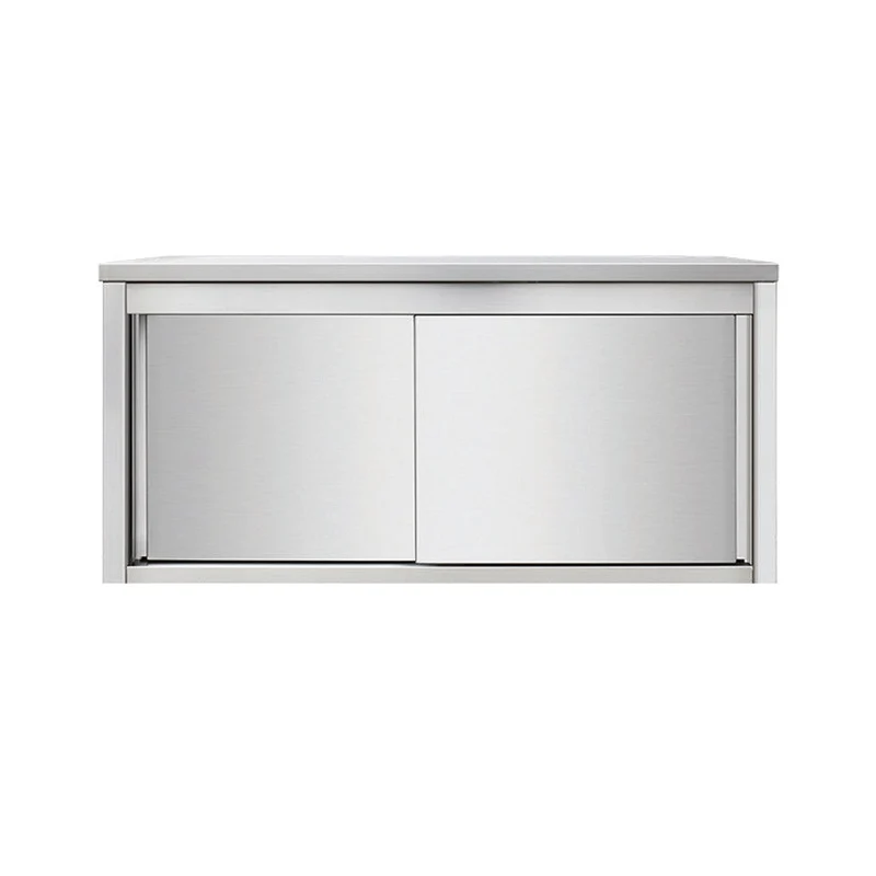 Placard mural en inox - portes coulissantes, 1600 x 400 x 650 mm - Skyrainbow THWSR164