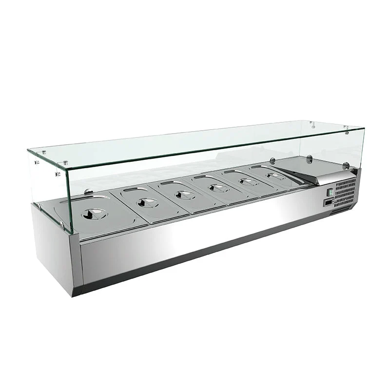 Vitrine réfrigérée GN 1/3, 1600 x 395 x 435 mm - Skyrainbow THV1600/380