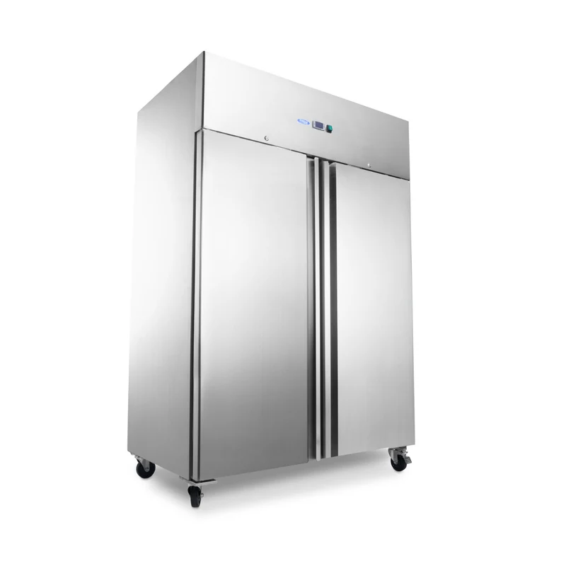 Armoire positive - 1200 L - 6 étagères réglables (2/1 GN) - sur roulettes - incl étagères