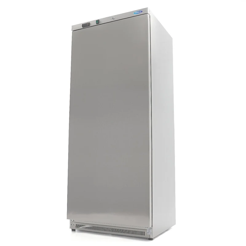 Armoire positive - 600 L - 4 étagères réglables - acier inoxydable