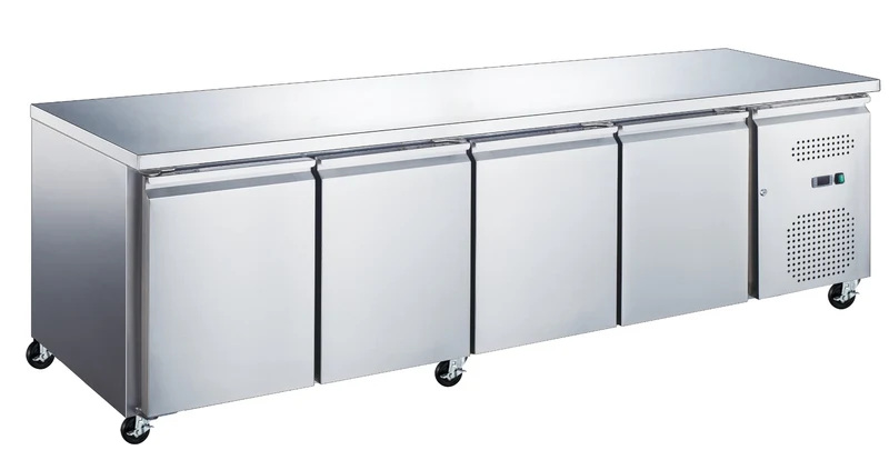Table réfrigérée positive - 553 L - 223 cm - 4 portes