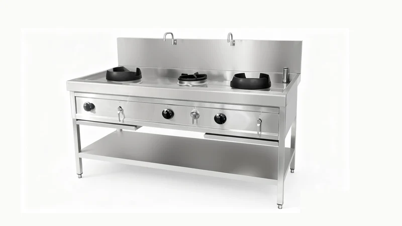 Réchaud Wok - 1800x900x860+280 - Skyrainbow THW2+V1