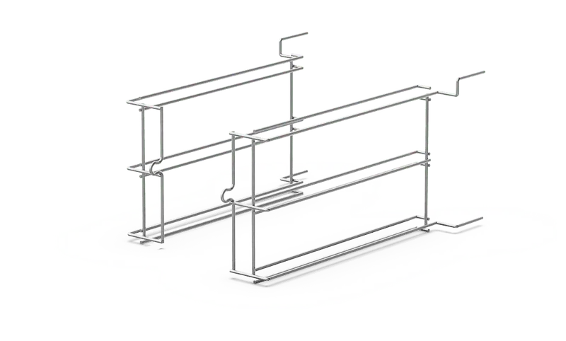 Supports lateraux 3 niveaux - distance entre niveaux 100 mm (UNOX XUC152)
