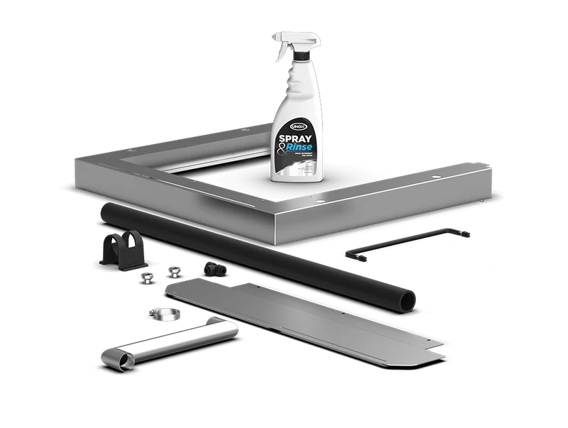 Kit complet d’installation pour les fours electriques superposés + SPRAY&Rinse (UNOX XWKQT-04EF-E-SR)