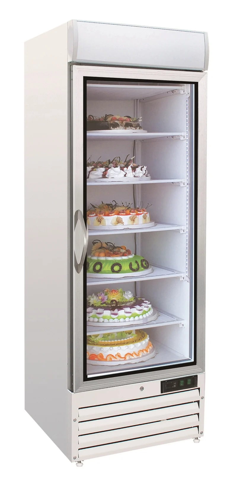Armoire Négative Vitrée 1 Porte 600L Blanche – Congélateur, -18/-24 °C