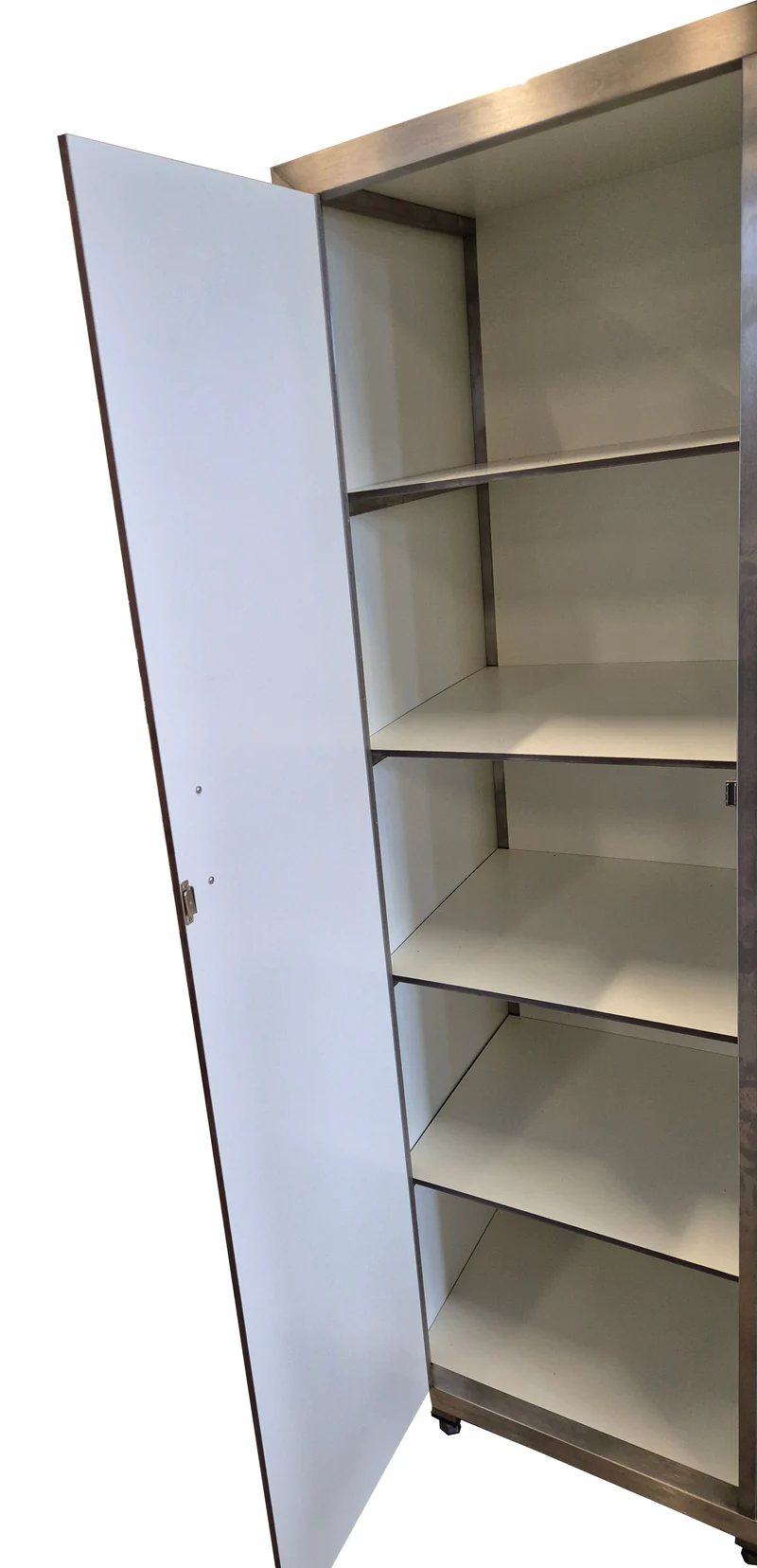 Armoire à Vaisselle Inox 2 Portes 5 Niveaux L1280 – Garde-Manger